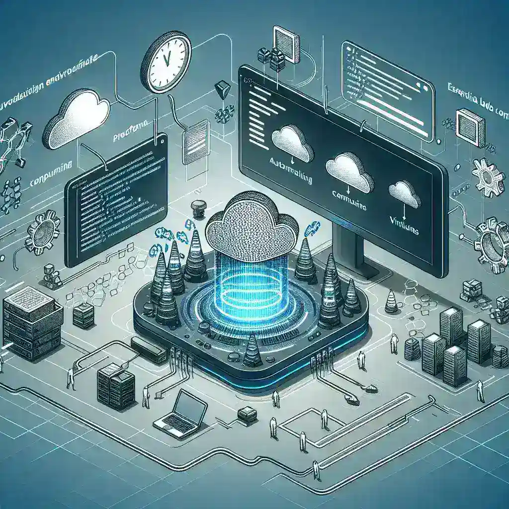 "Test ortamlarını otomatik olarak oluşturan ve yöneten platformların modern yazılım geliştirmedeki rolünü gösteren grafik; yazılım süreçlerini hızlandırarak verimliliği artırıyor."