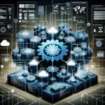 "Dağıtık sistemlerde yapılandırma yönetimi çözümleri ve modern yazılım mimarileri hakkında bilgi veren bir infografik; yapılandırma yönetimi süreçlerini ve araçlarını gösteriyor."