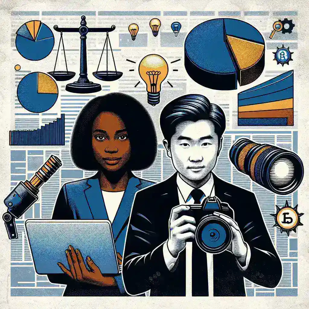 "Journalist analyzing open data on a computer screen, illustrating how transparency and accessible information empower investigative journalism and uncover important stories."